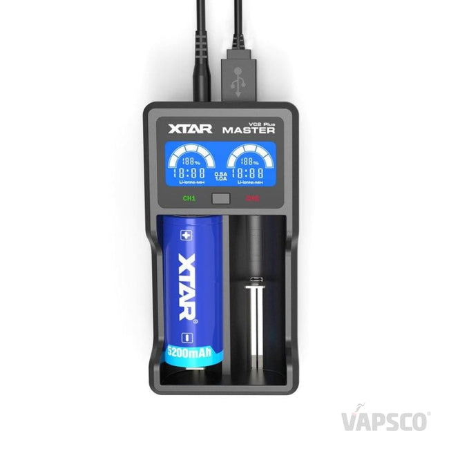 XTAR VC2 Plus Master LCD 2CH Battery Charger - Vapsco